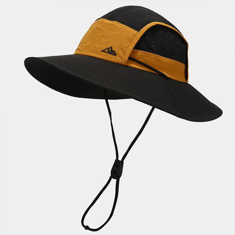 Chapeau pluie unisexe bord large